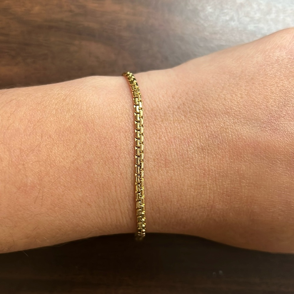 Gold plated stainless steel chain bracelet